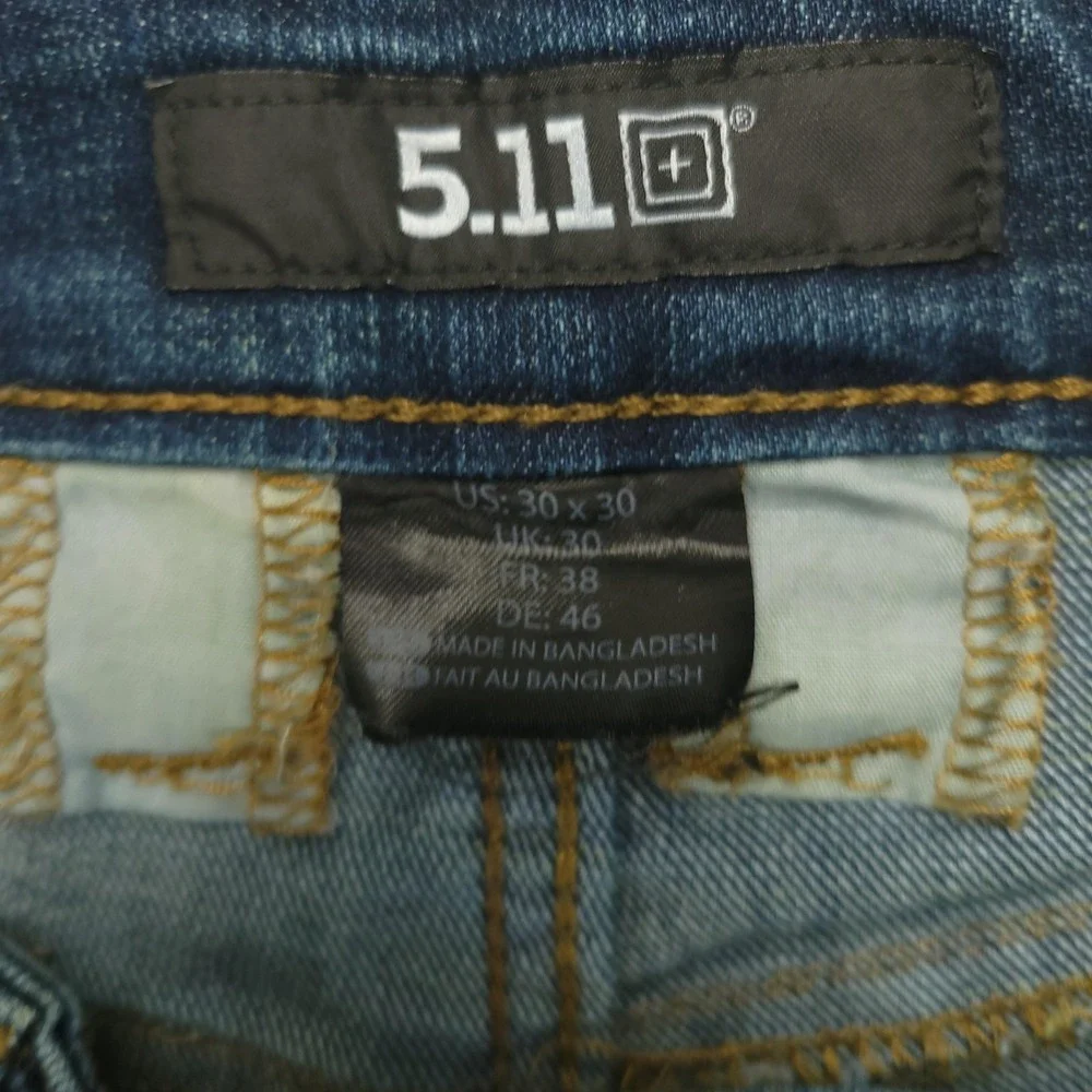 5.11‎ Tactical Jeans Mens 30x30 Blue Medium Wash Straight Denim Workwear